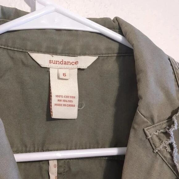Sundance Green distressed army jacket lagenlook 6 - Picture 3 of 6